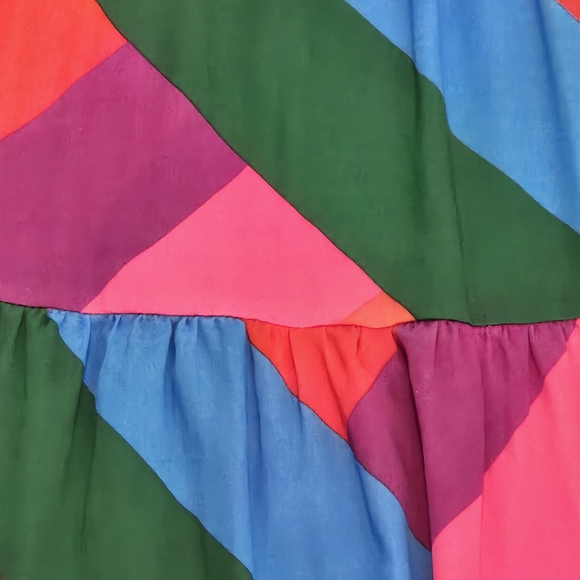 Skies Are Blu Colorful Maxi Dress Size XS Summer Preppy Cottagecore Girlhoodcore - Picture 3 of 11